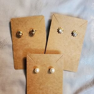 3 pair of earrings